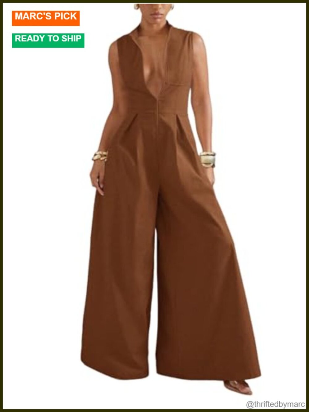 Womens Zip Up Wide Leg Jumpsuit Mock Neck Sleeveless Formal One Piece